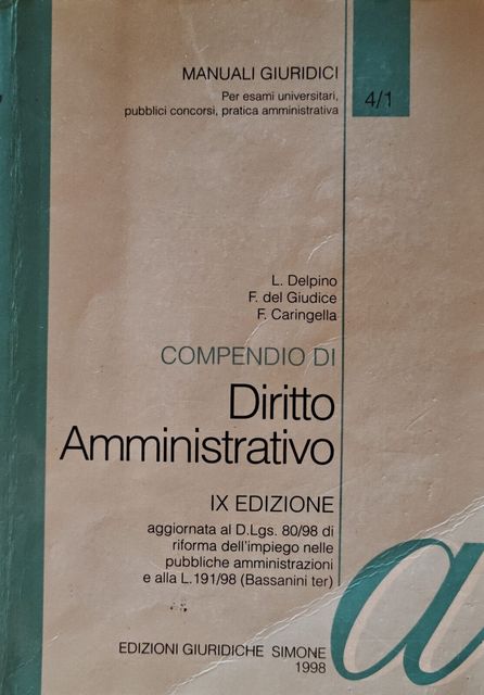 Copertina di Compendio di Diritto Amministrativo