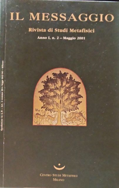 Copertina di Il Messaggio. Rivista di Studi Metafisici — Anno I n. 2 — Maggio 2001