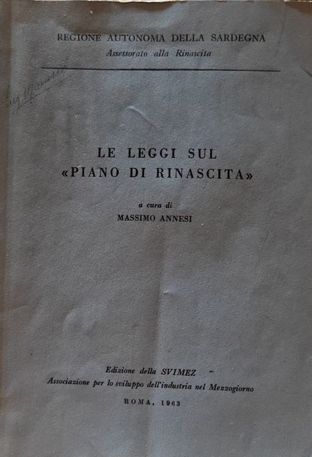 Copertina di Le leggi sul ''Piano di Rinascita''